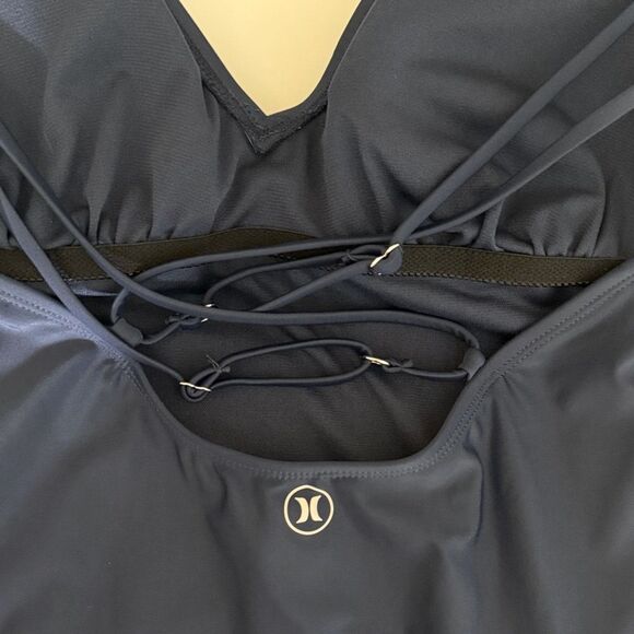 Hurley - One Piece Navy Blue Nylon Swimsuit Cross Back - size XL - Picture 10 of 10